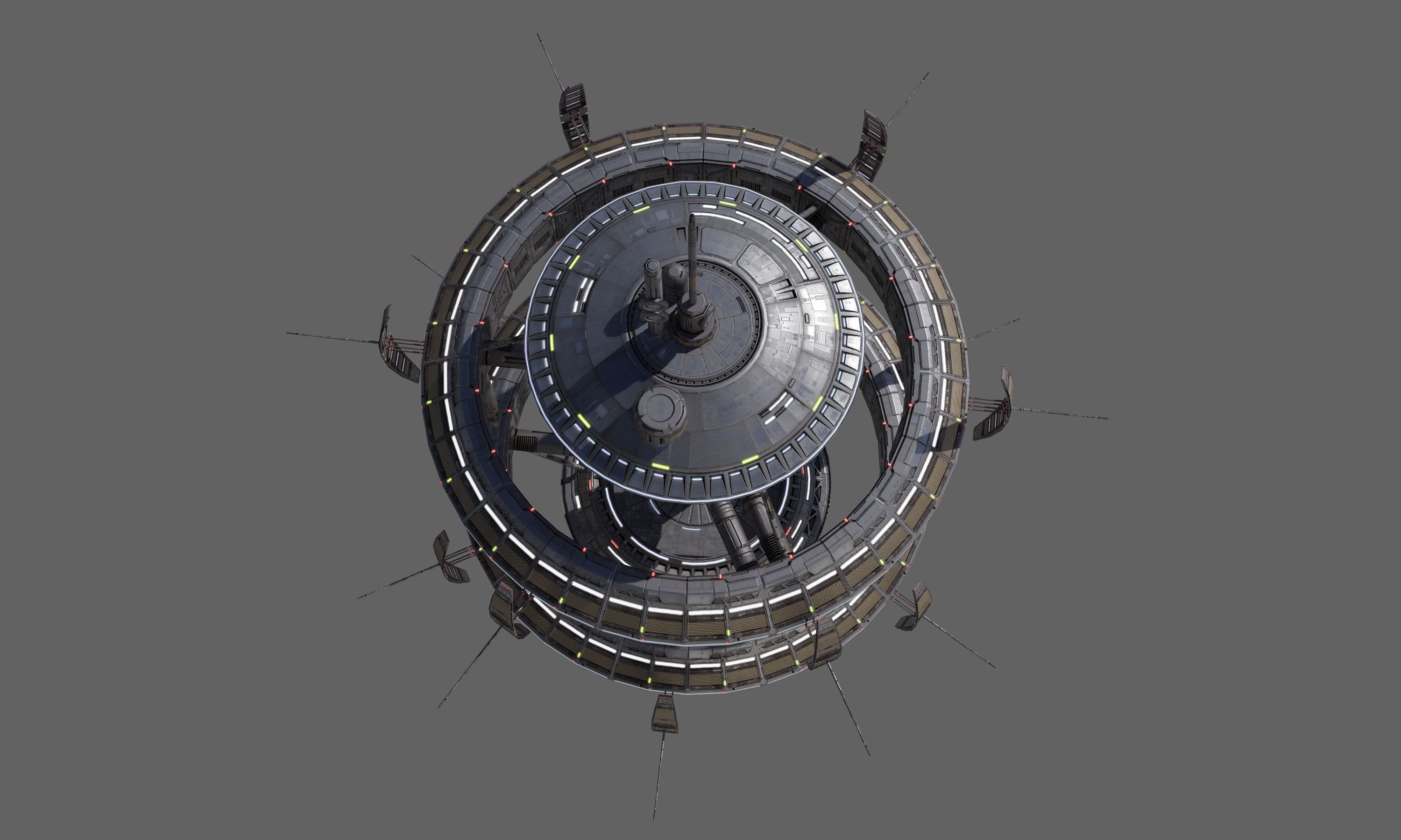 Space Station Low Poly 5 Low-poly 3D model_3