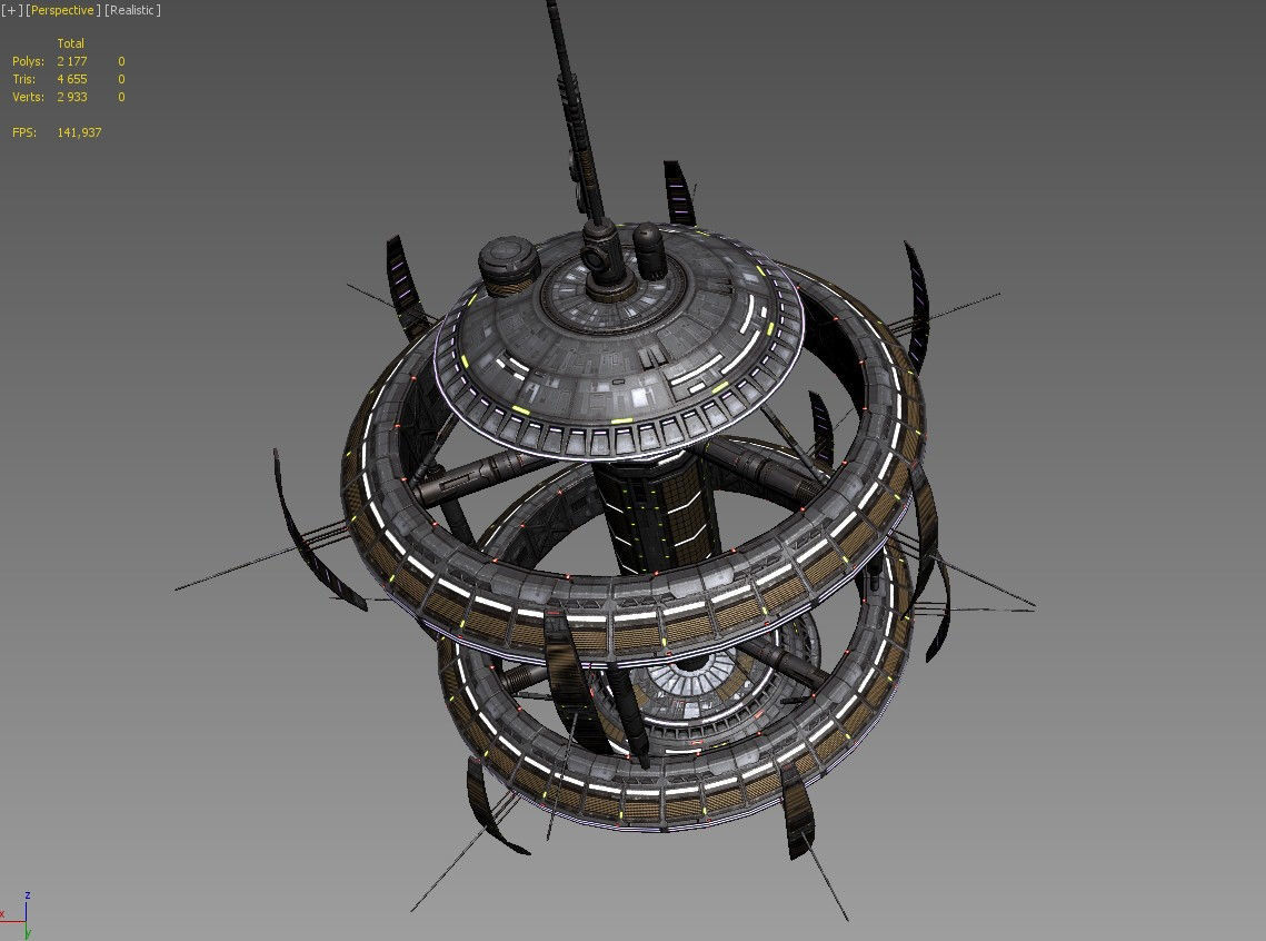 Space Station Low Poly 5 Low-poly 3D model_5