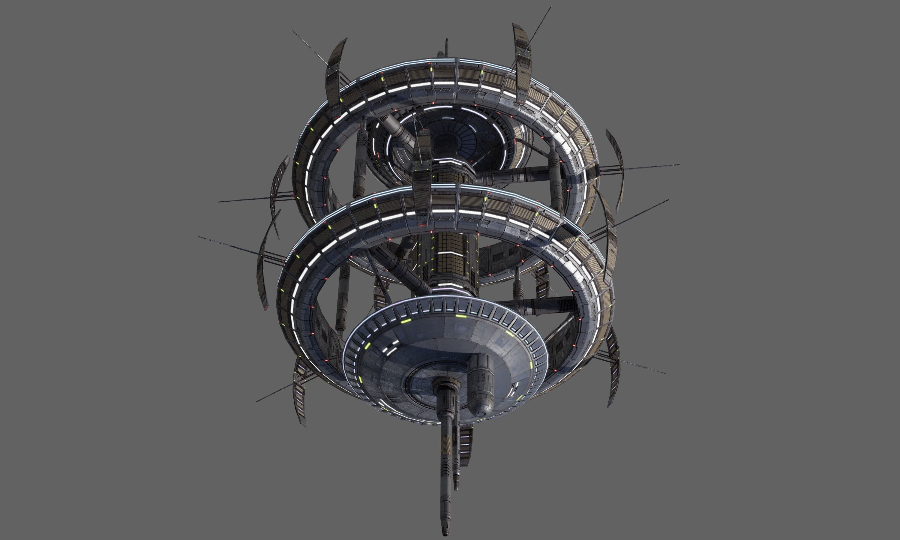 Space Station Low Poly 5 Low-poly 3D model_1