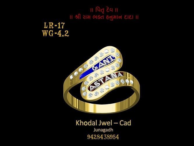 ladies ring Low-poly 3D model