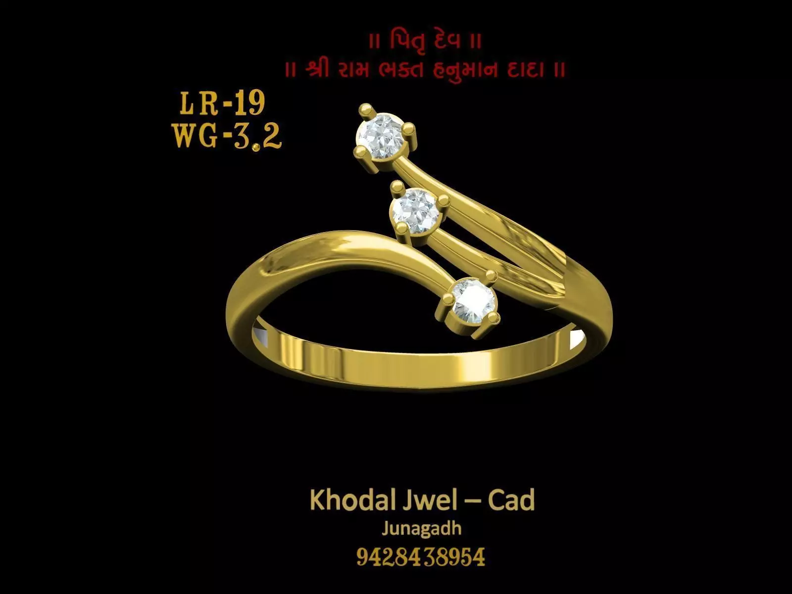 ladies ring Low-poly 3D model