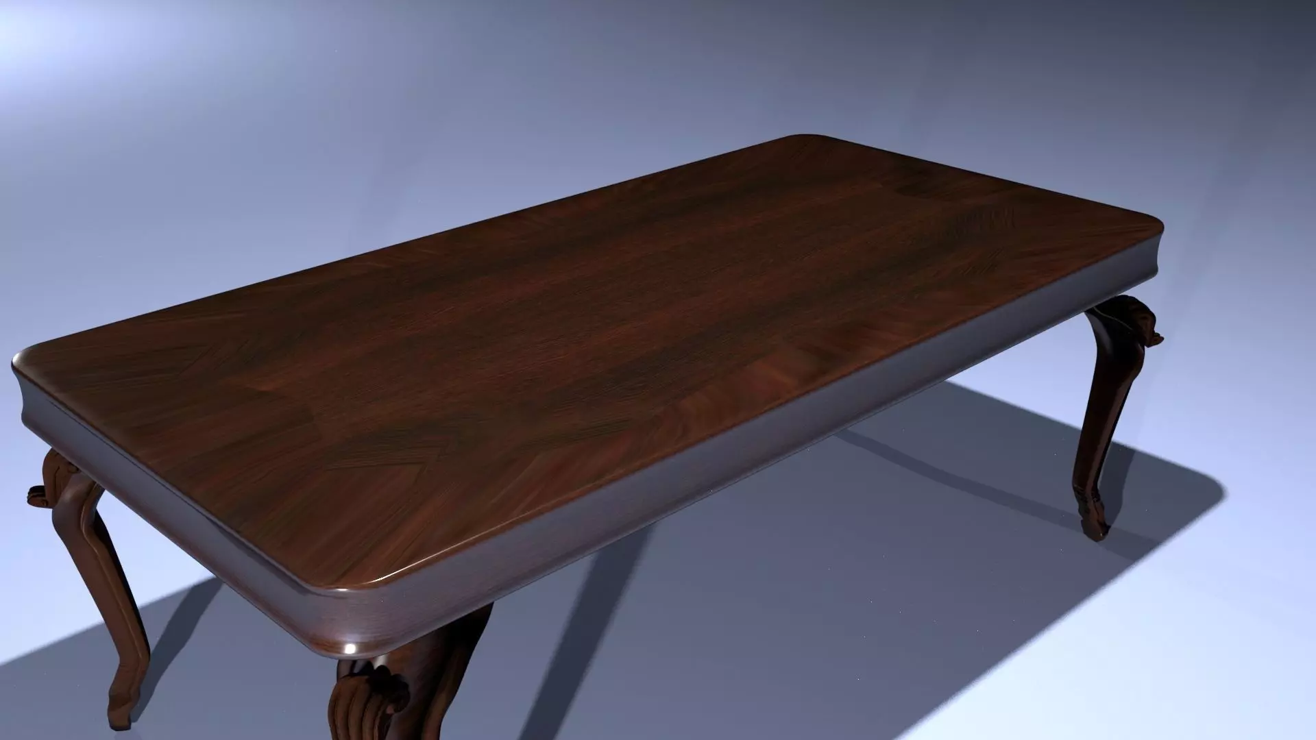 table with wooden top Free 3D model
