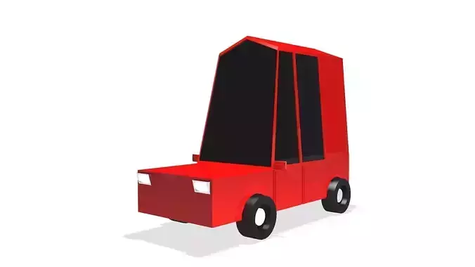 Low Poly City Car 3d Model