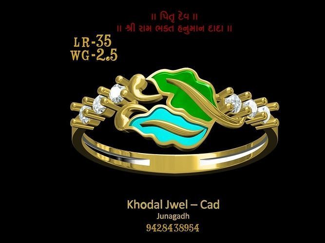 ladies ring  Low-poly 3D model