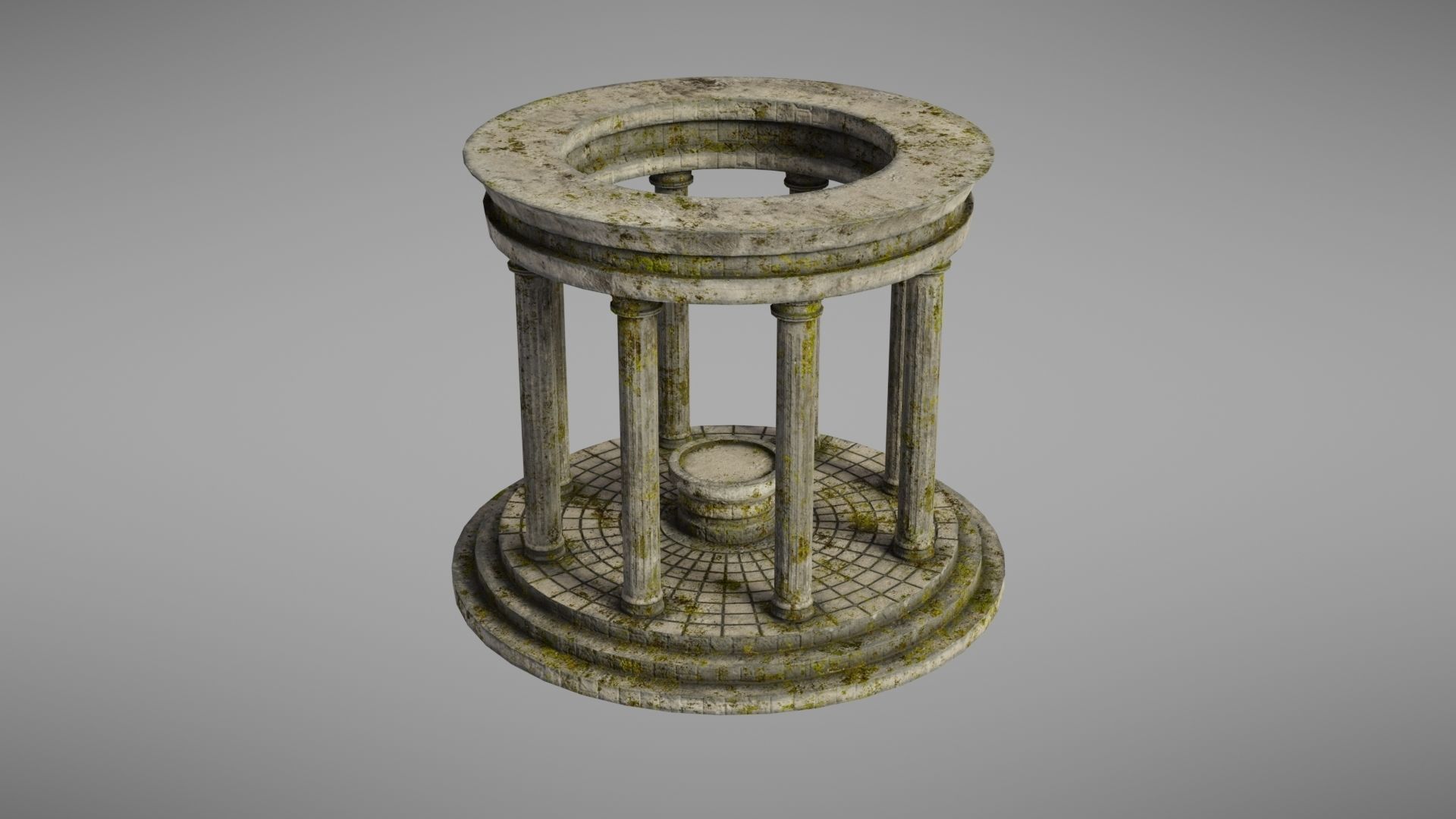 Oracle Temple Low-poly 3D model_6