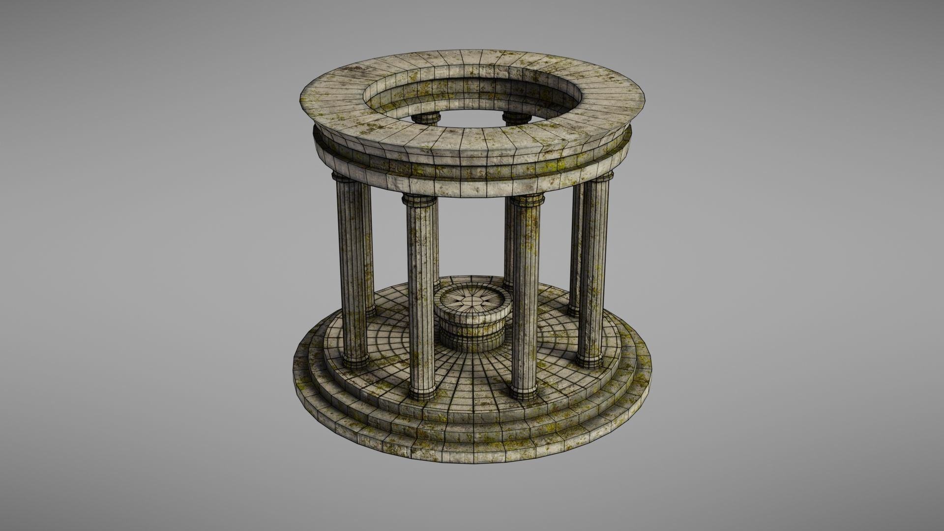 Oracle Temple Low-poly 3D model_29