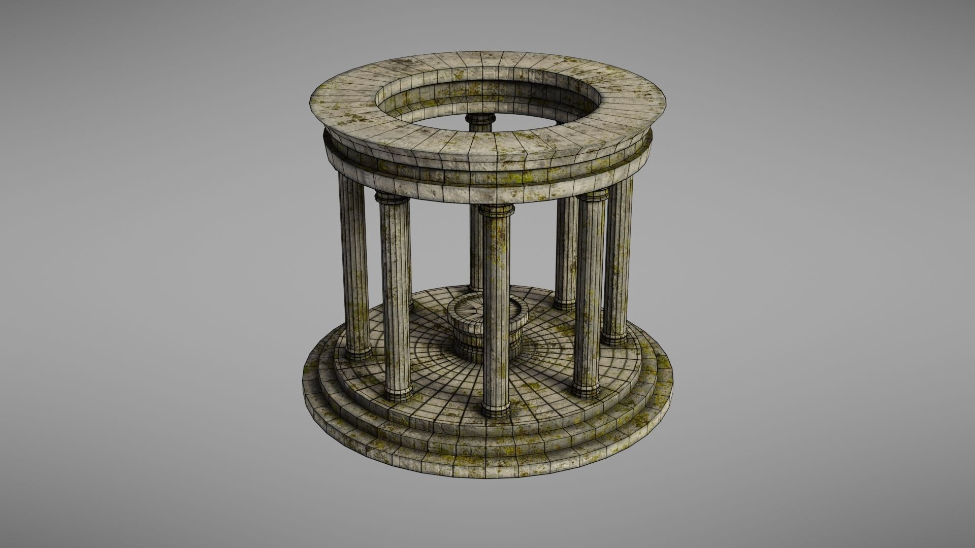 Oracle Temple Low-poly 3D model_28