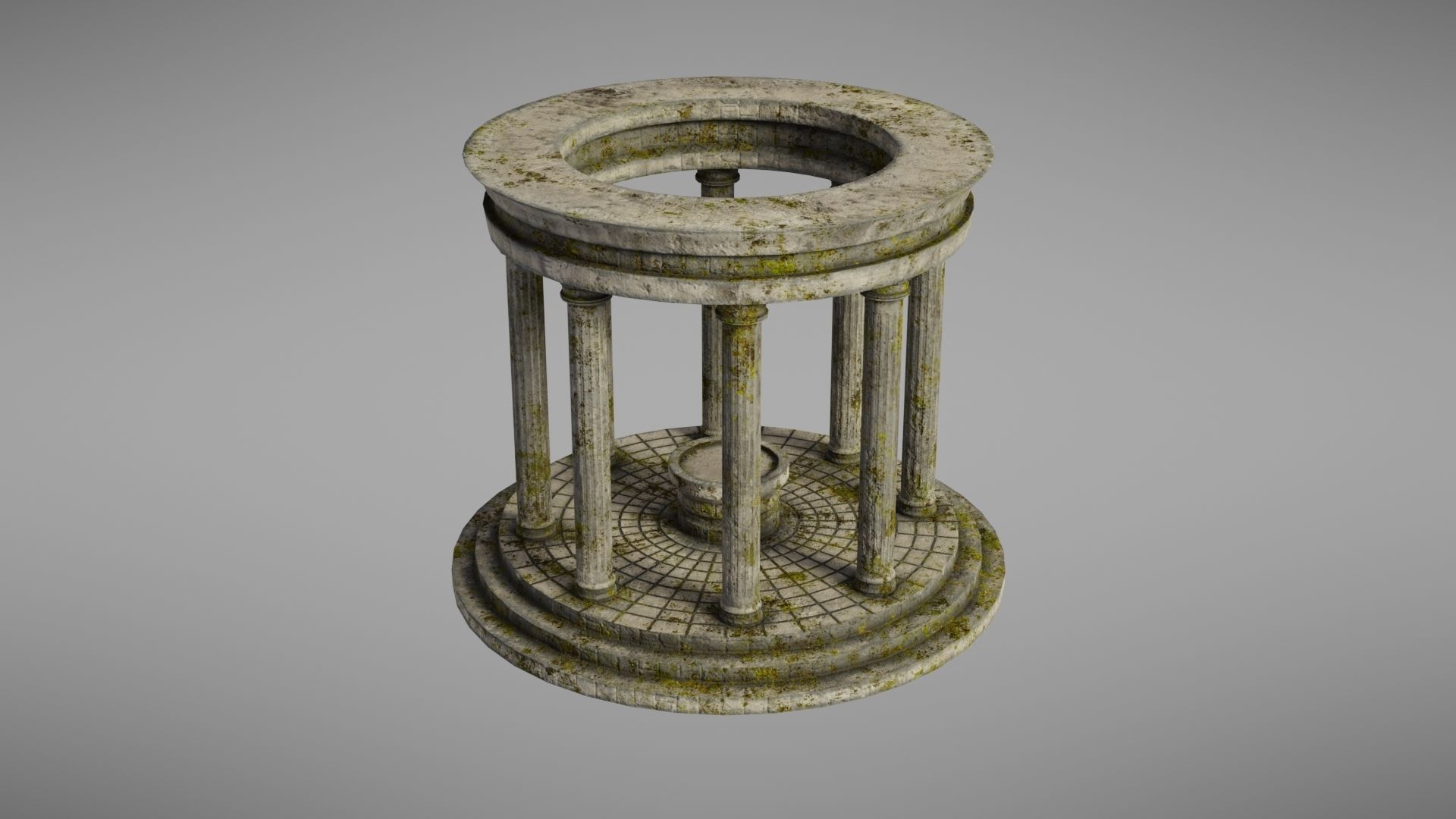 Oracle Temple Low-poly 3D model_8