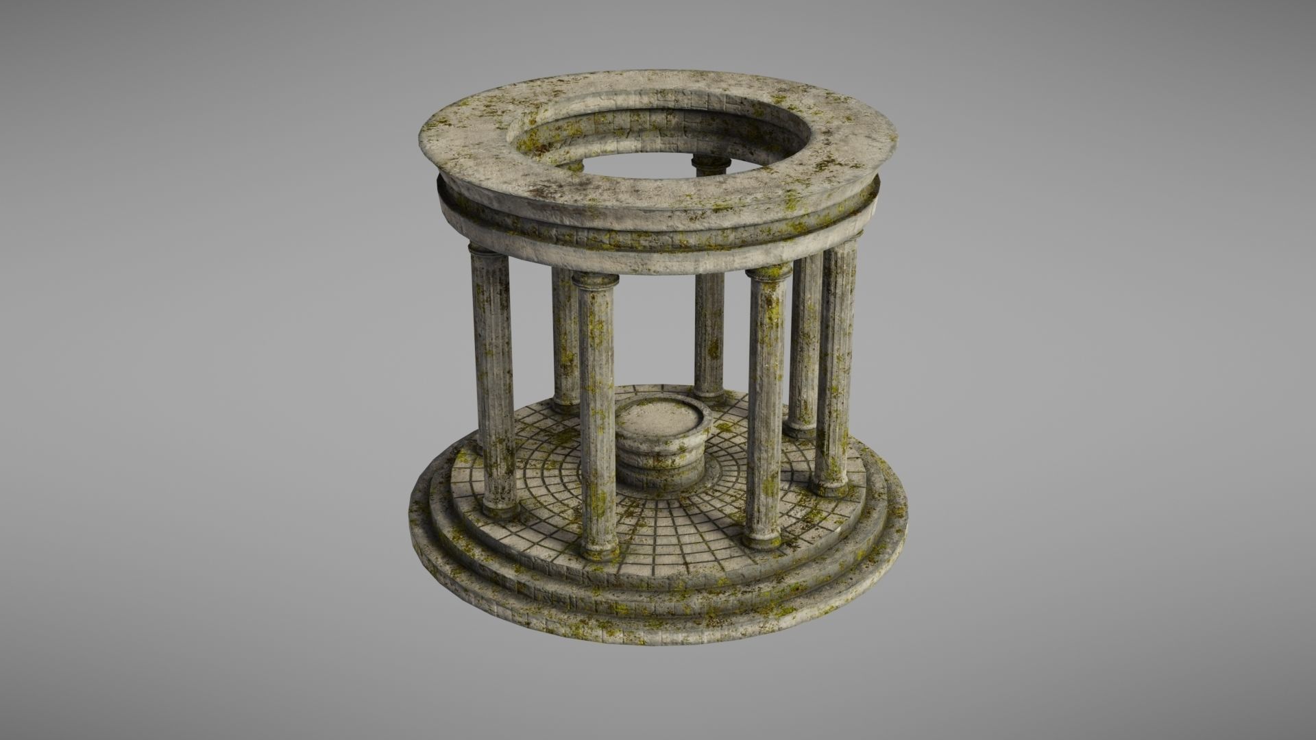 Oracle Temple Low-poly 3D model_13