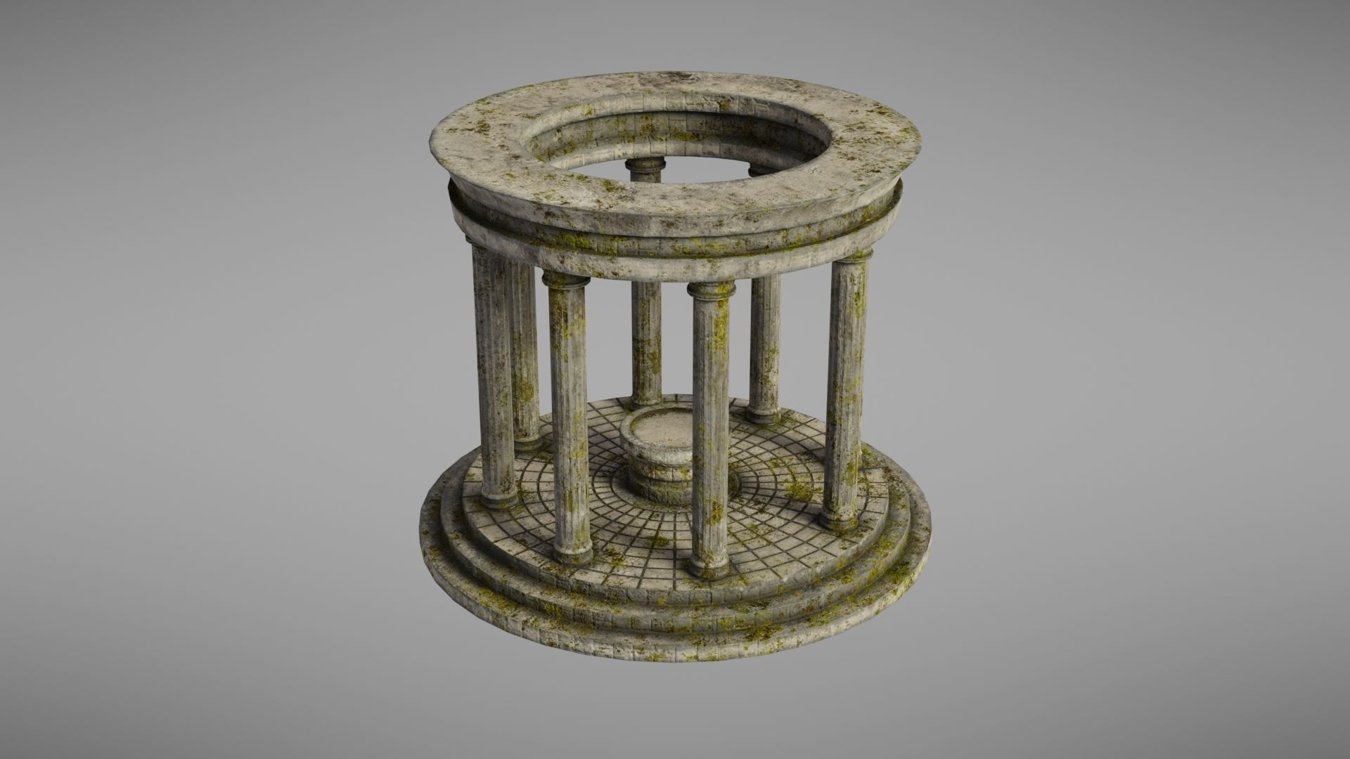 Oracle Temple Low-poly 3D model_5