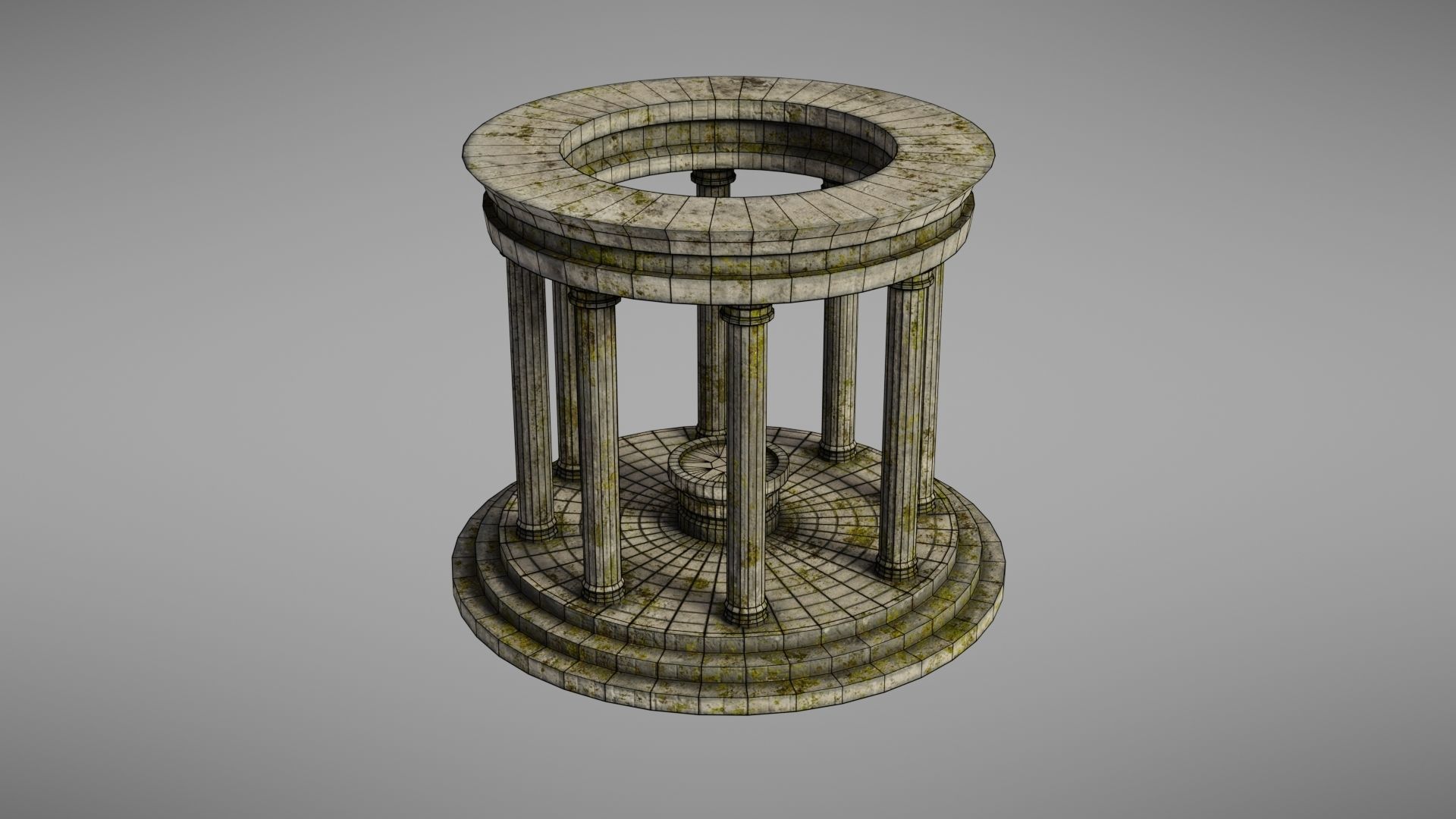 Oracle Temple Low-poly 3D model_43