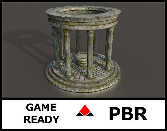Oracle Temple Low-poly 3D model