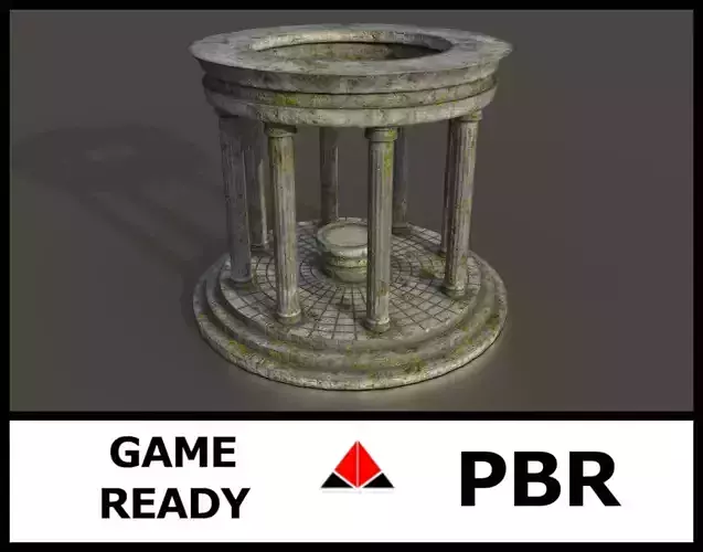 Oracle Temple Low-poly 3D model