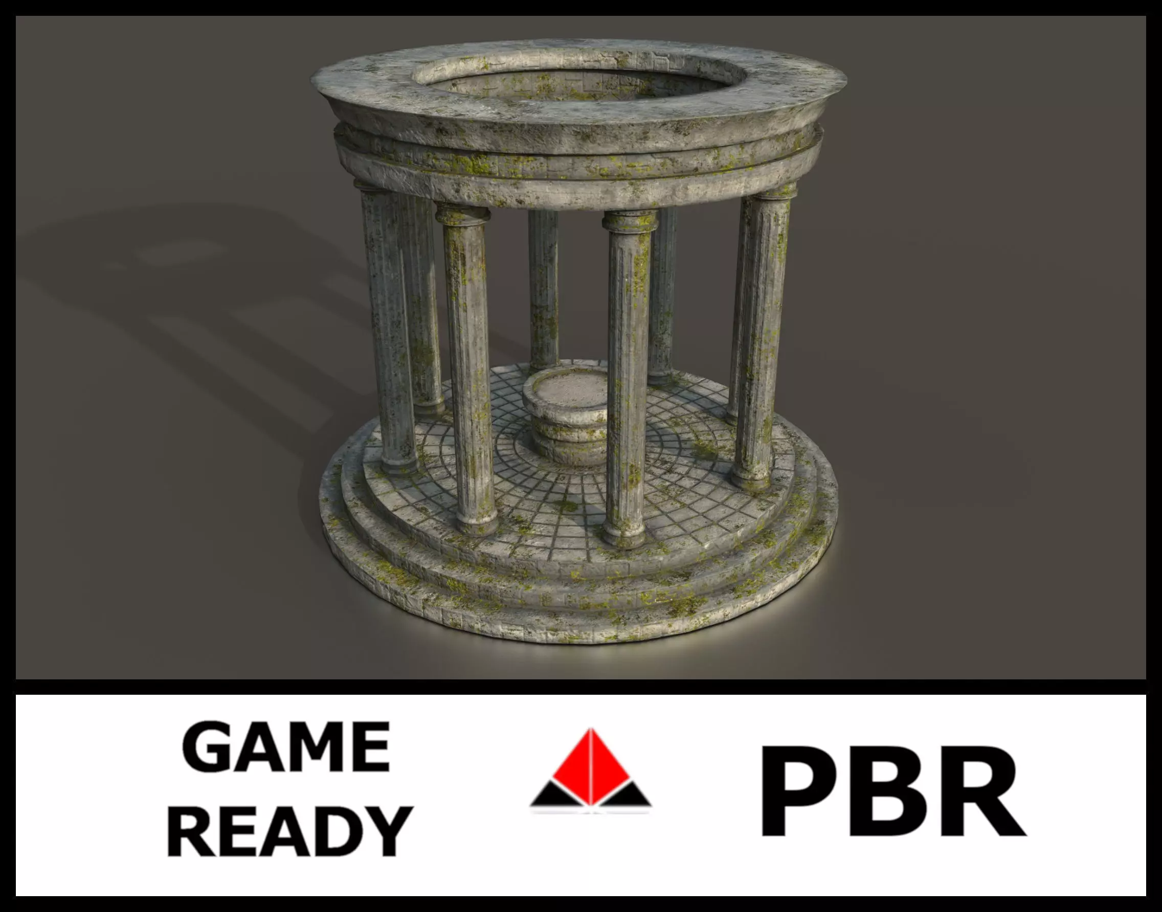 Oracle Temple Low-poly 3D model_0