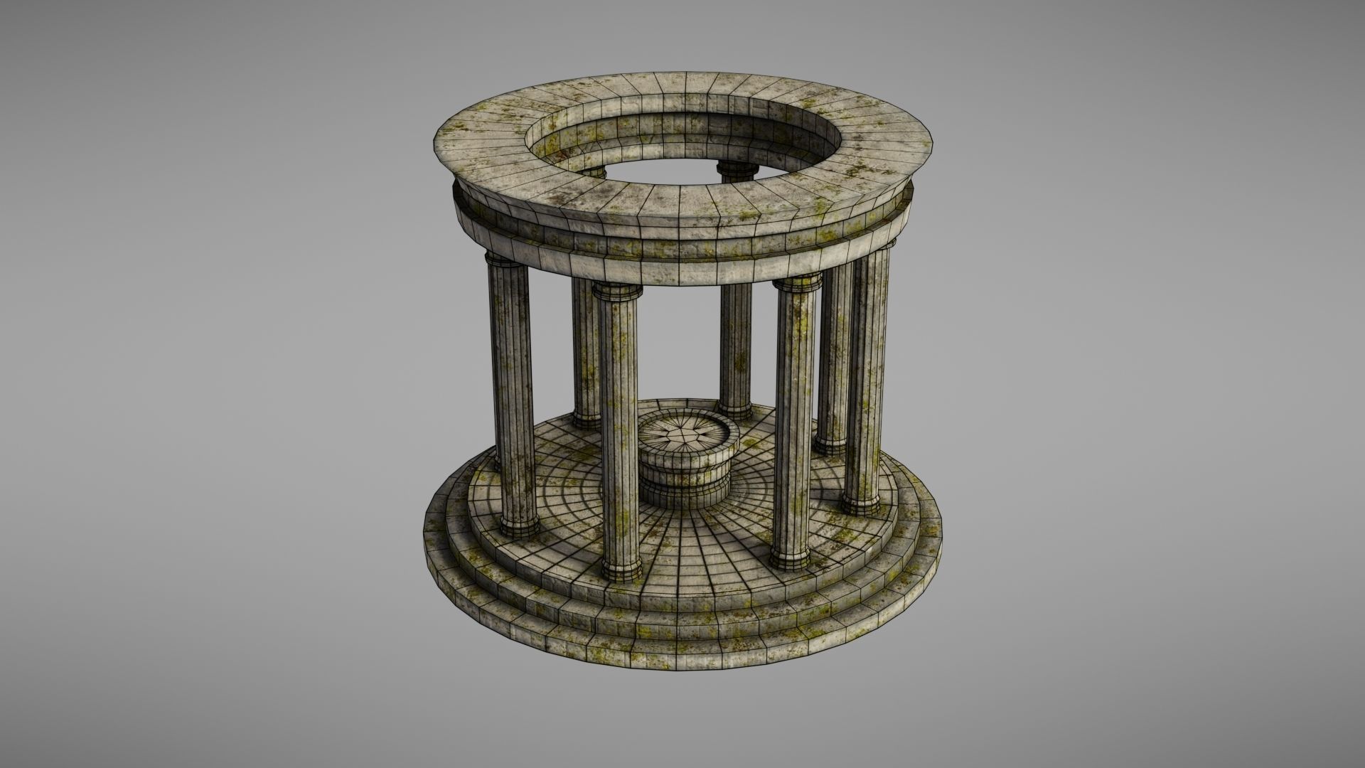 Oracle Temple Low-poly 3D model_33