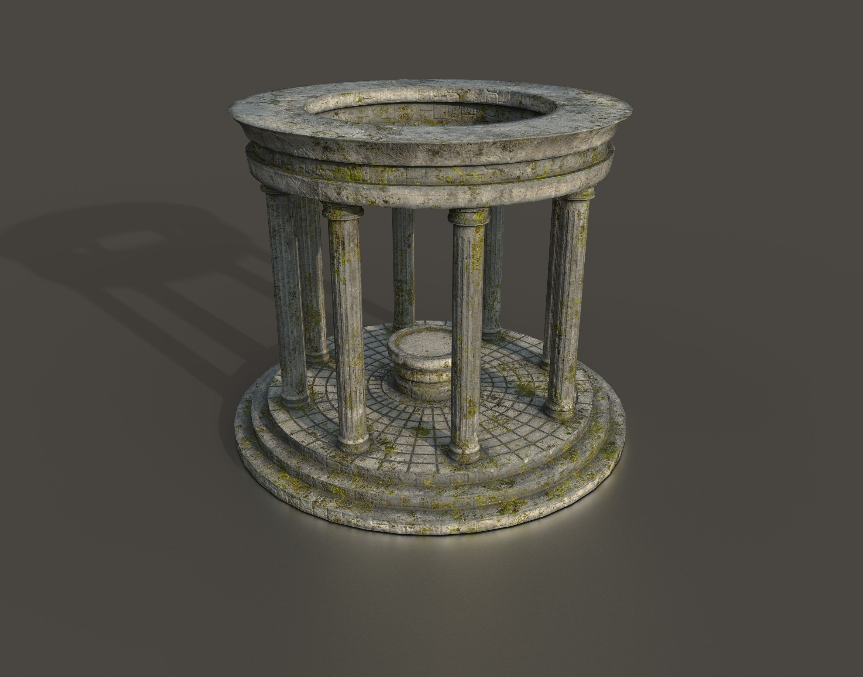 Oracle Temple Low-poly 3D model_3