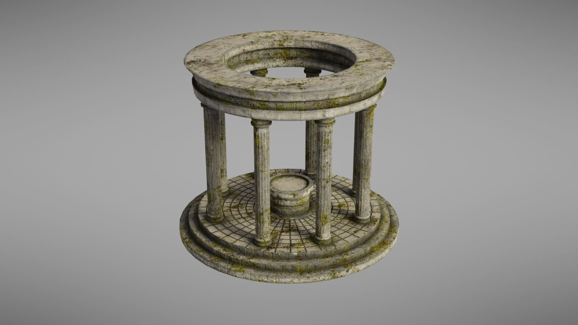 Oracle Temple Low-poly 3D model_11