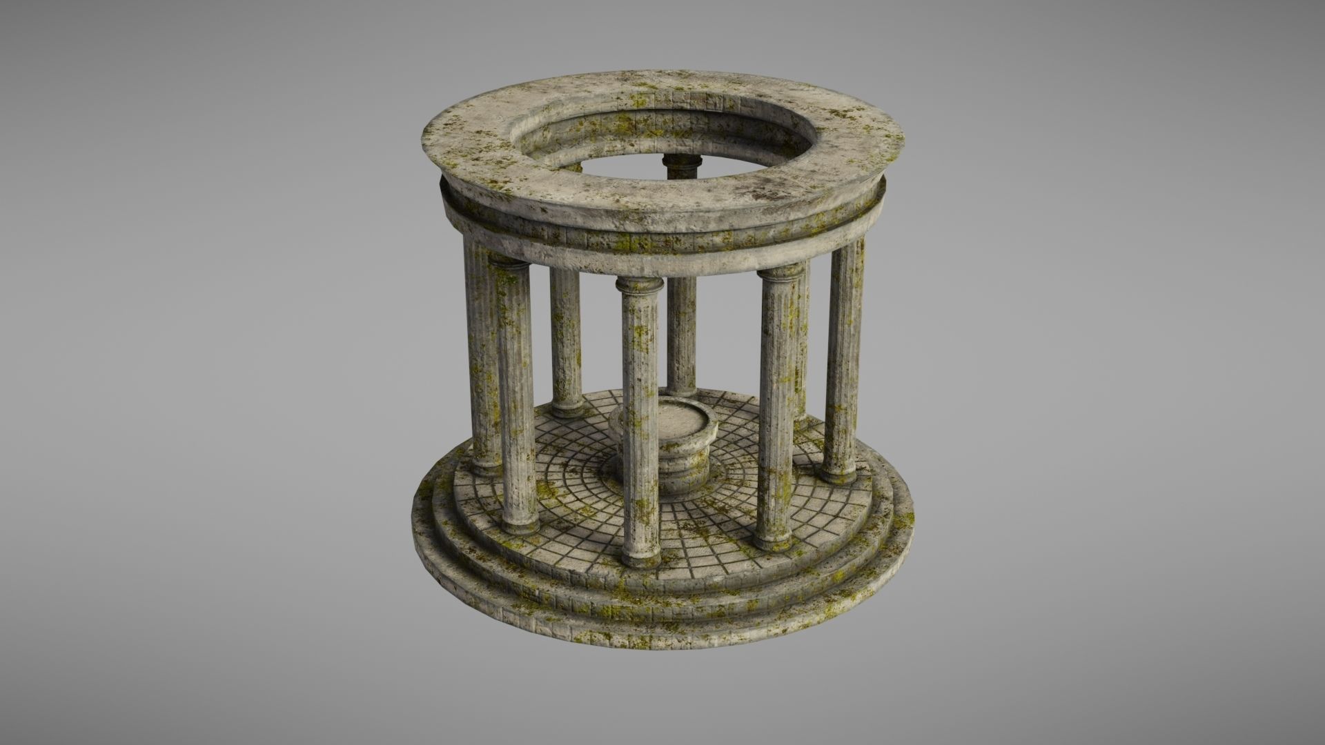 Oracle Temple Low-poly 3D model_15