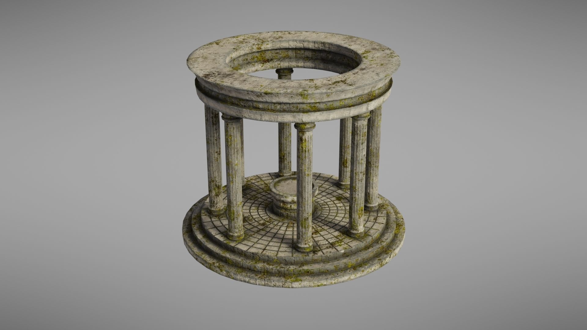 Oracle Temple Low-poly 3D model_12