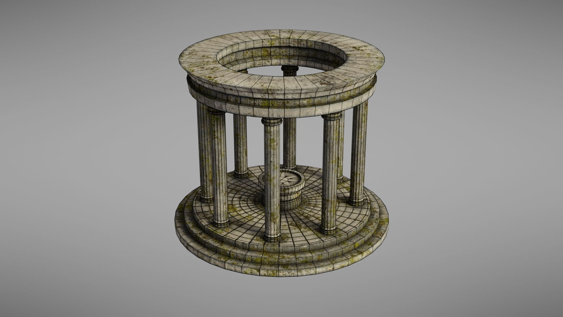 Oracle Temple Low-poly 3D model_35