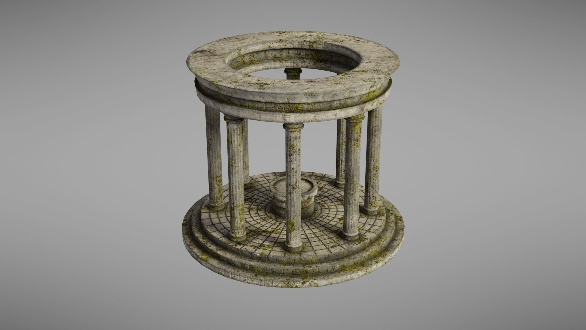 Oracle Temple Low-poly 3D model_10