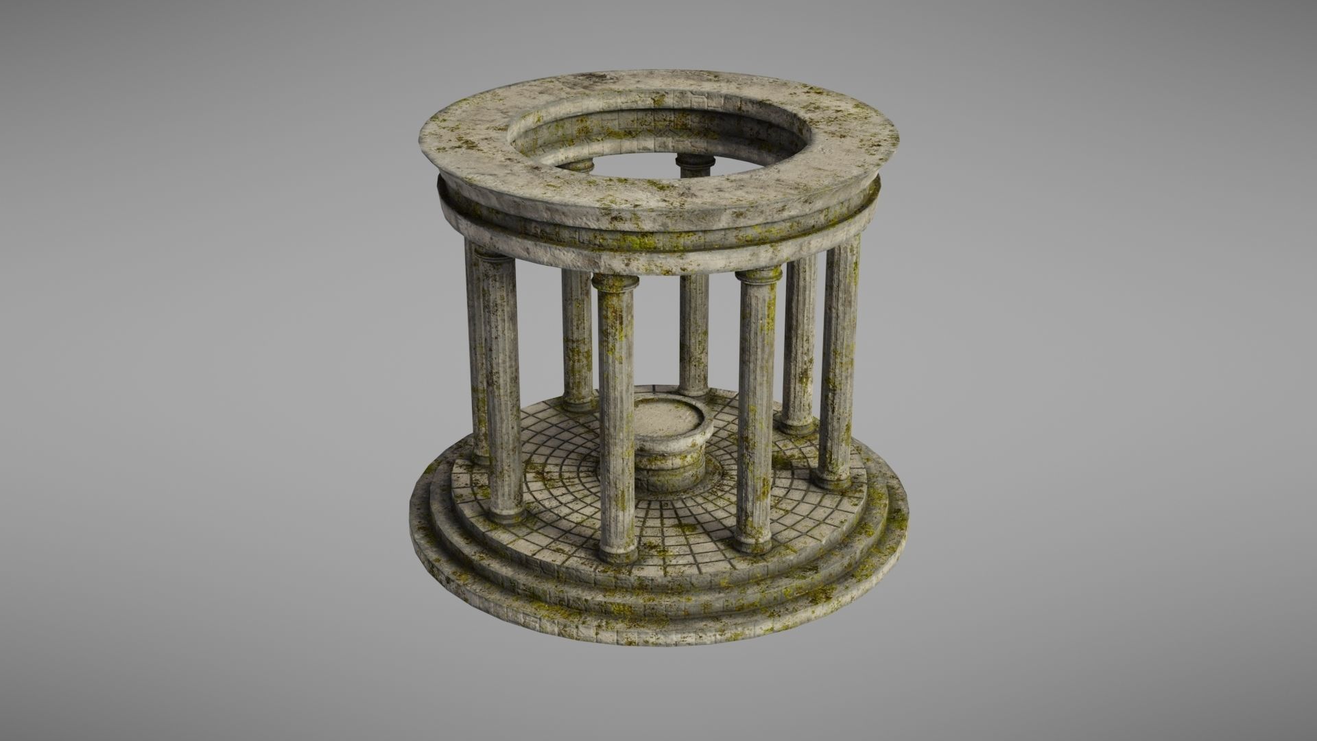 Oracle Temple Low-poly 3D model_7