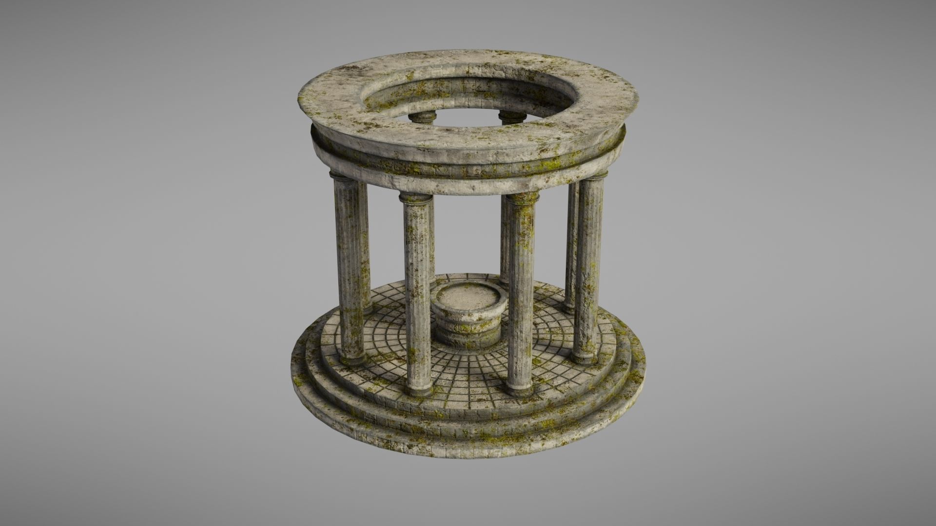 Oracle Temple Low-poly 3D model_9