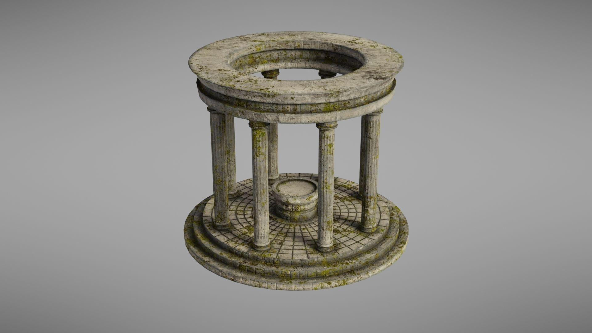 Oracle Temple Low-poly 3D model_16