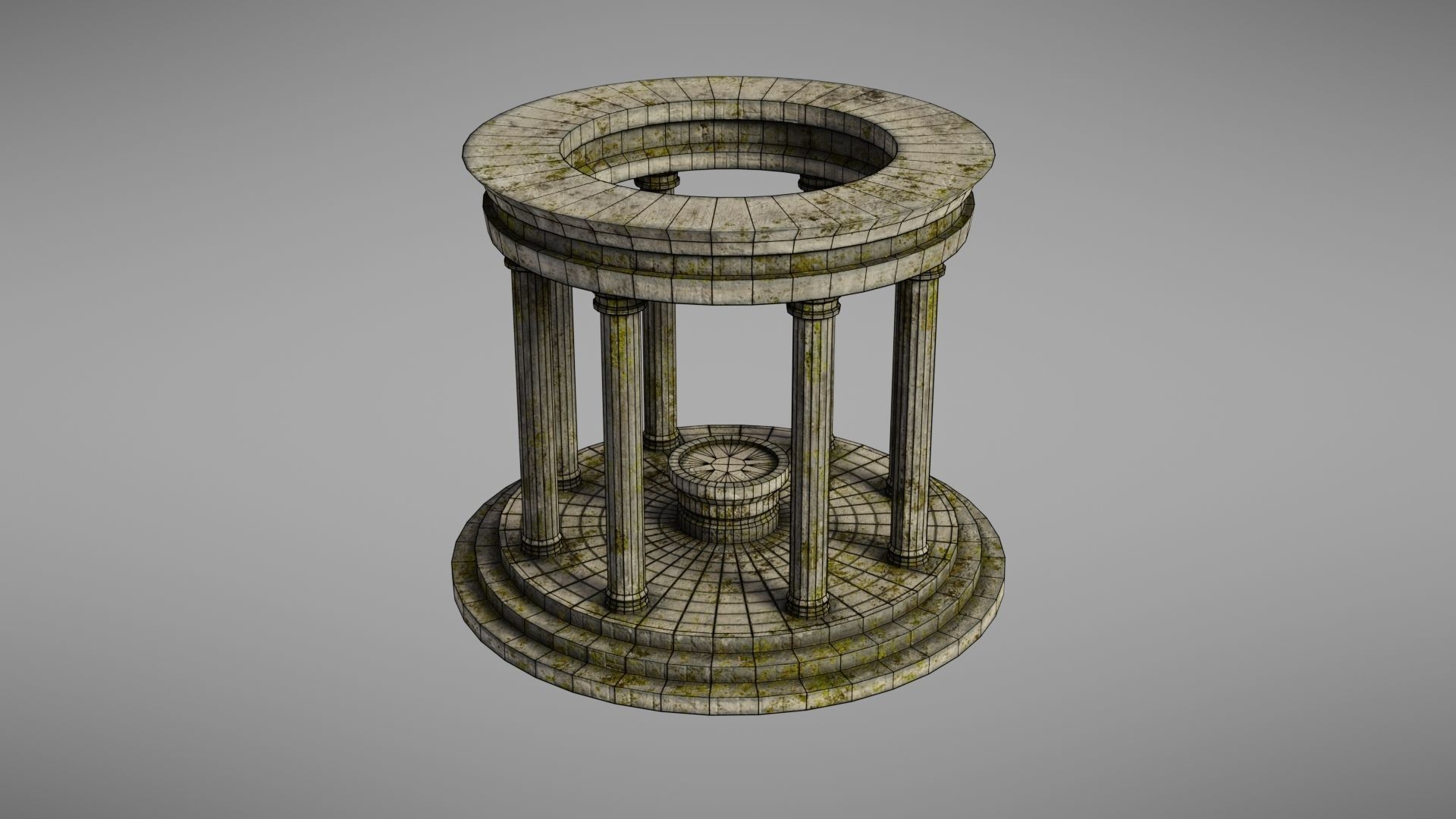 Oracle Temple Low-poly 3D model_40