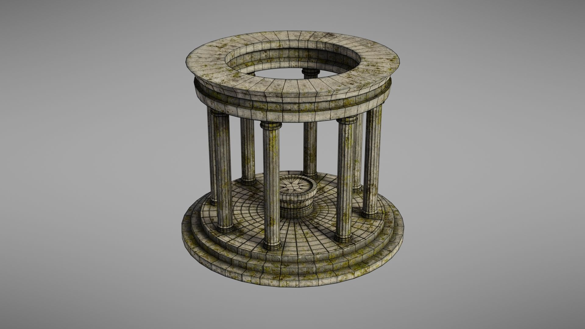 Oracle Temple Low-poly 3D model_41