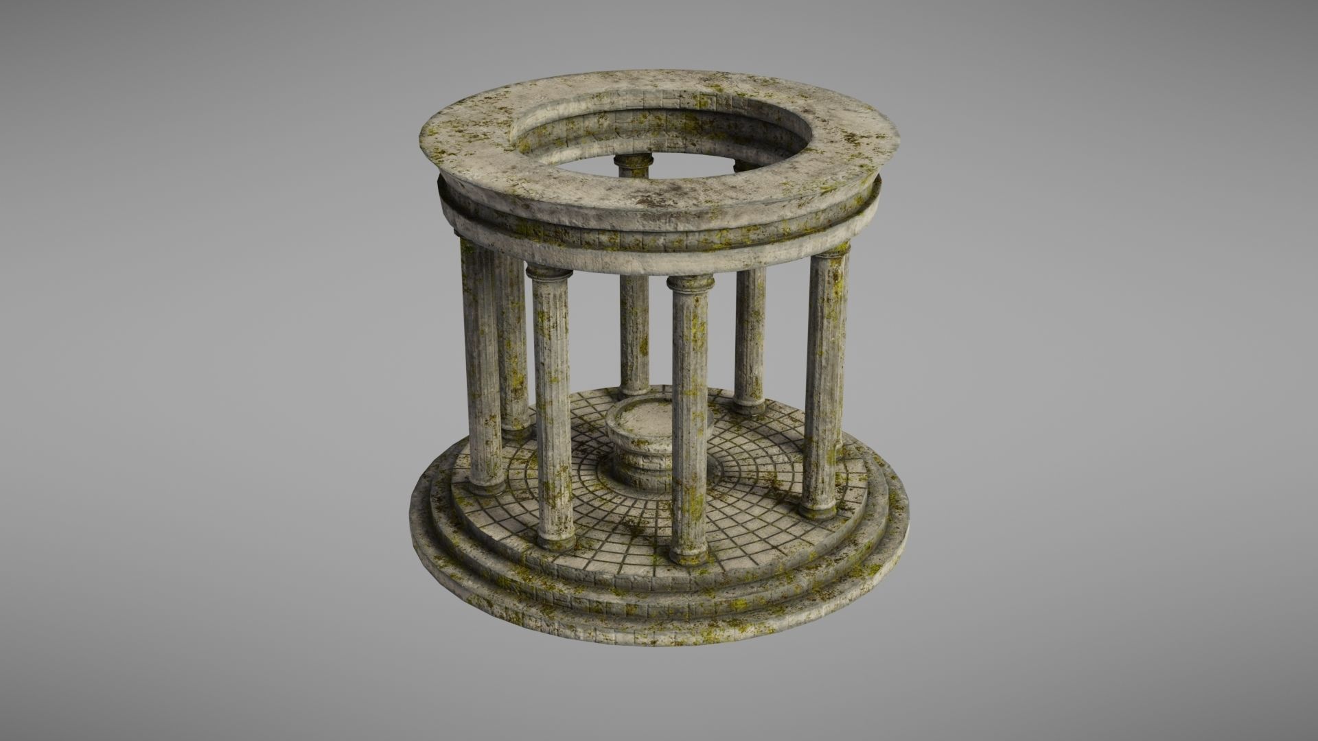 Oracle Temple Low-poly 3D model_14