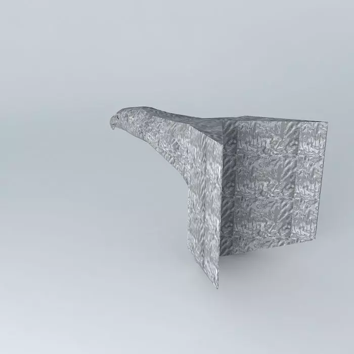 Chrome Eagle Head Sculpture Free 3D model