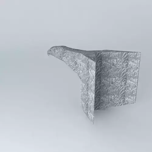 Chrome Eagle Head Sculpture