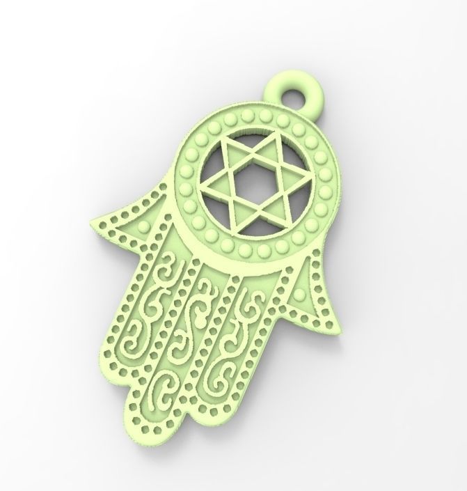 Hand of Fatima 3D print model_3