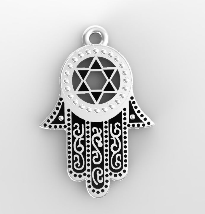 Hand of Fatima 3D print model_2