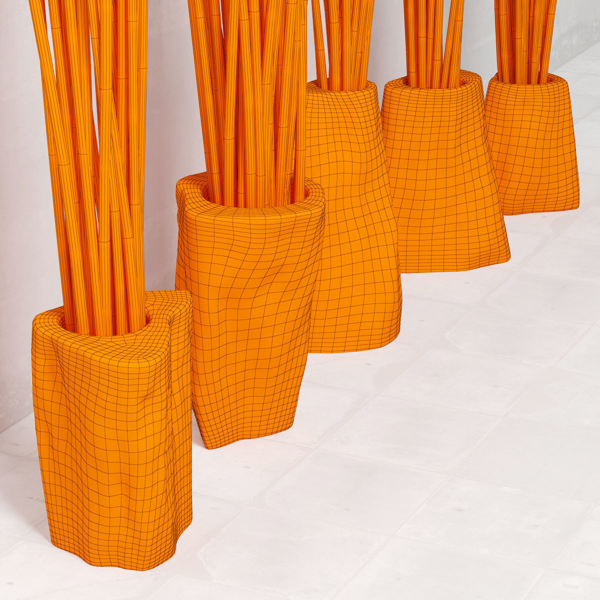 Branches in the vase decor 3D model_6