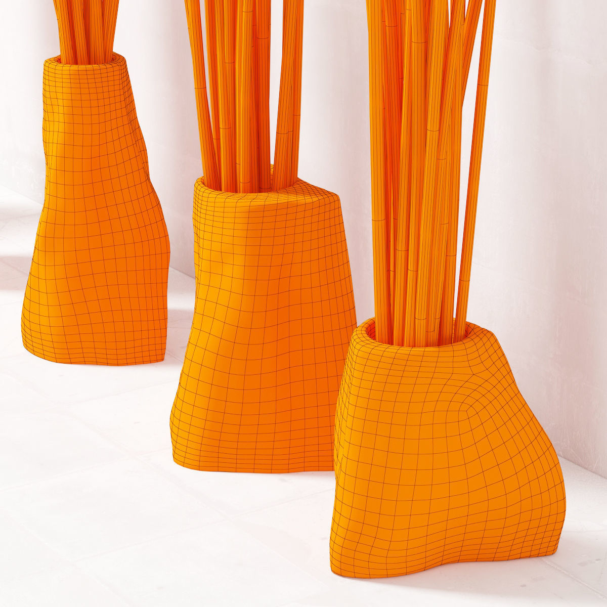 Branches in the vase decor 3D model_7