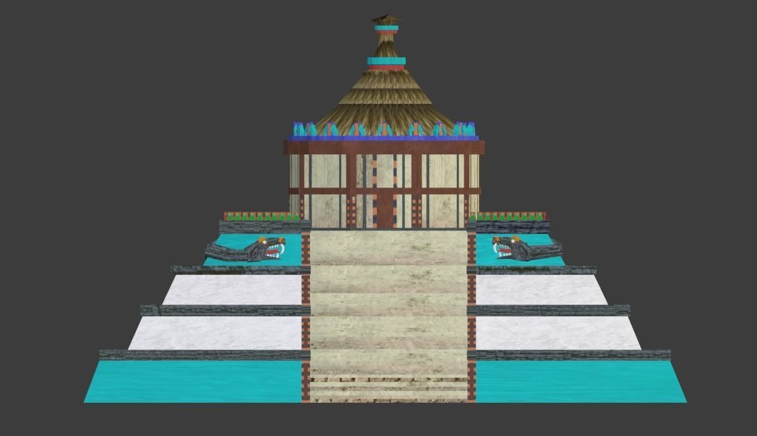 Aztec and pre-Columbian buildings and monuments 3D model_8