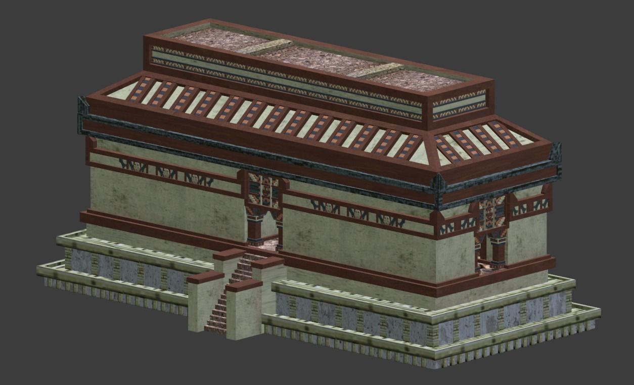 Aztec and pre-Columbian buildings and monuments 3D model_12
