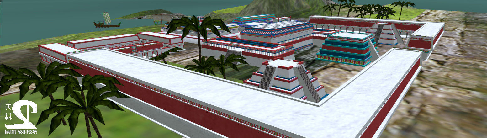 Aztec and pre-Columbian buildings and monuments 3D model_2