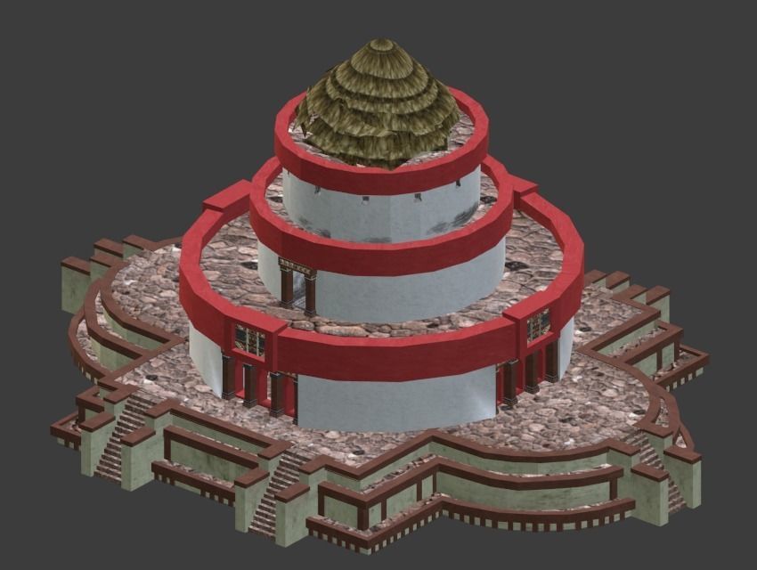 Aztec and pre-Columbian buildings and monuments 3D model_17