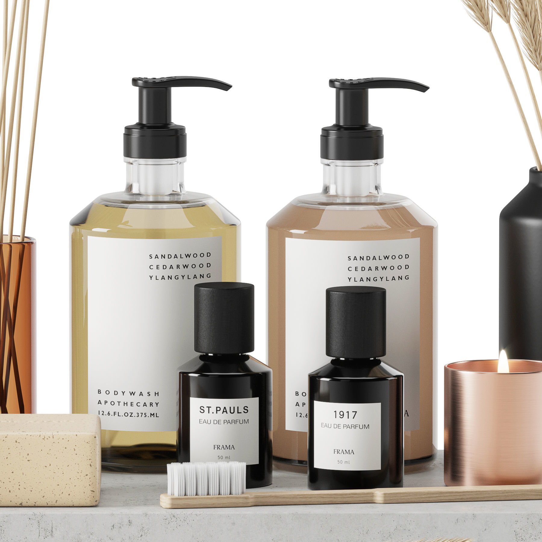 Bathroom set 01 3D model_4