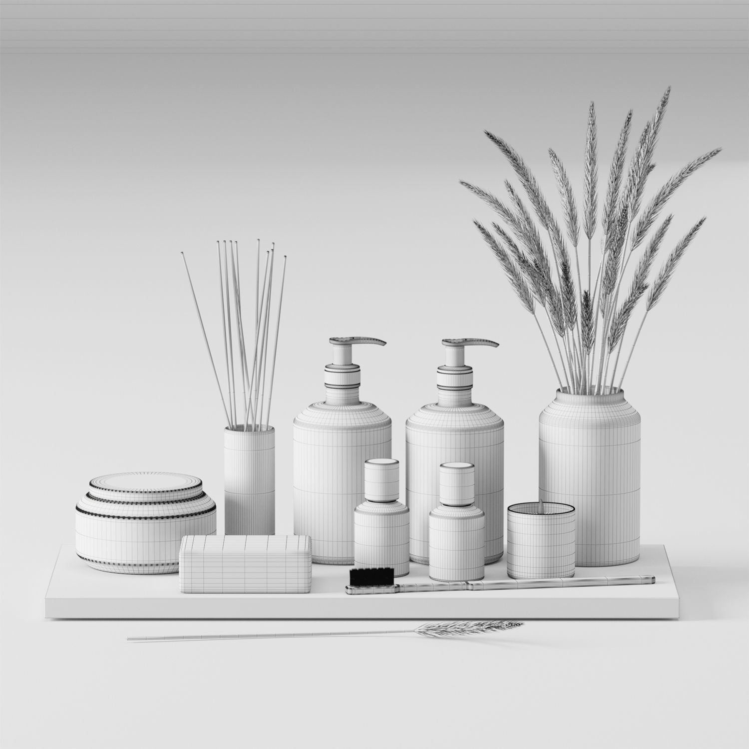 Bathroom set 01 3D model_2