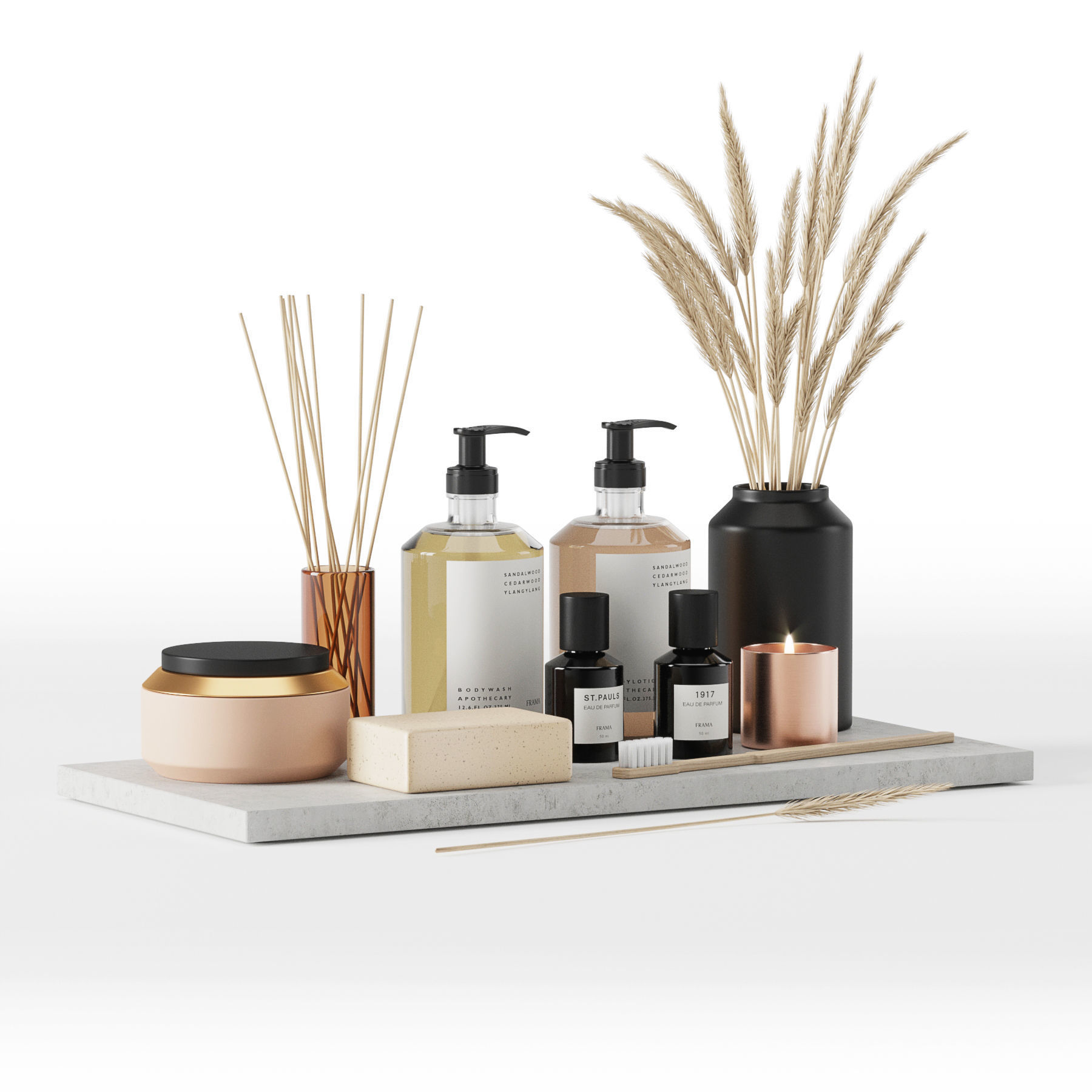 Bathroom set 01 3D model_6