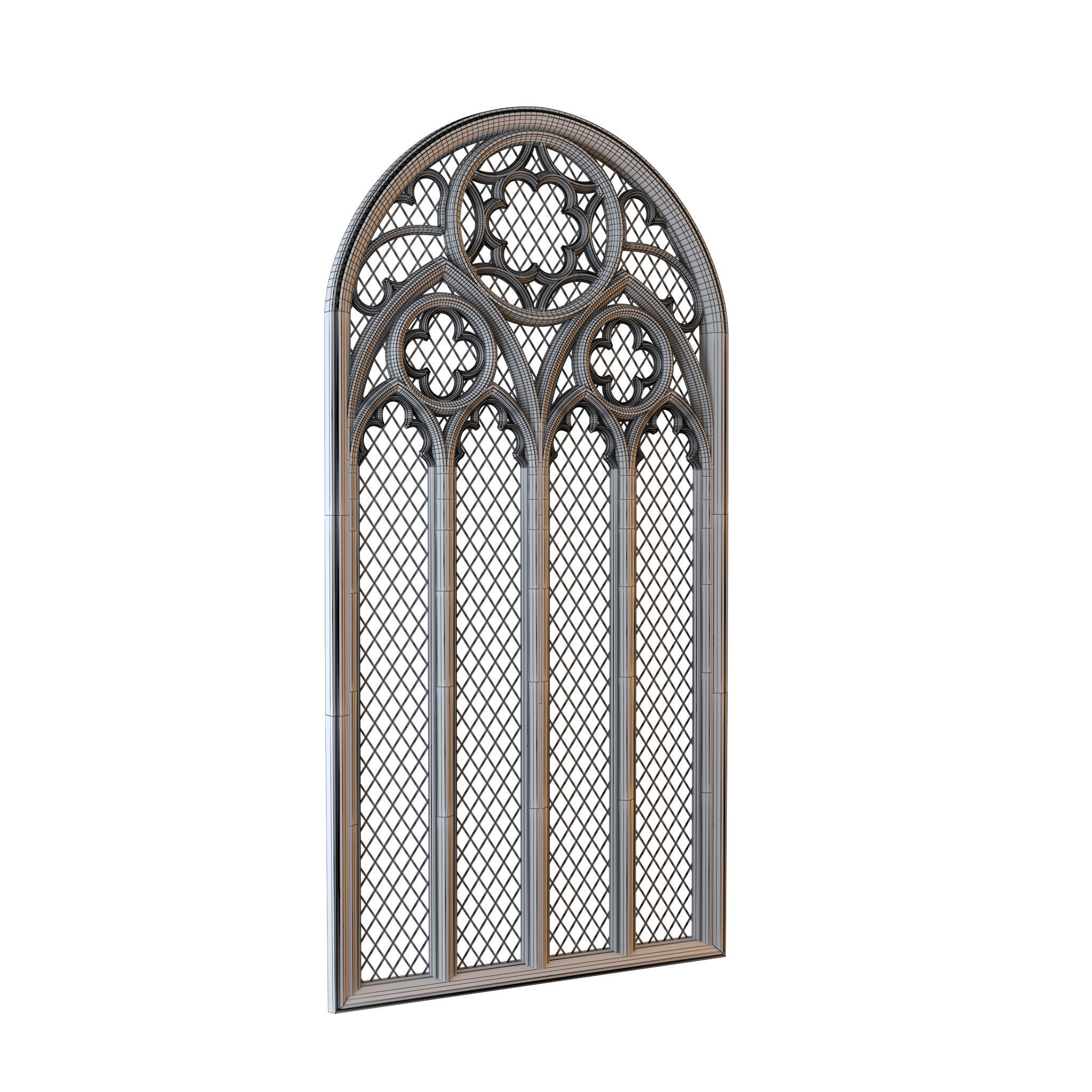 Gothic Window 3D model_4