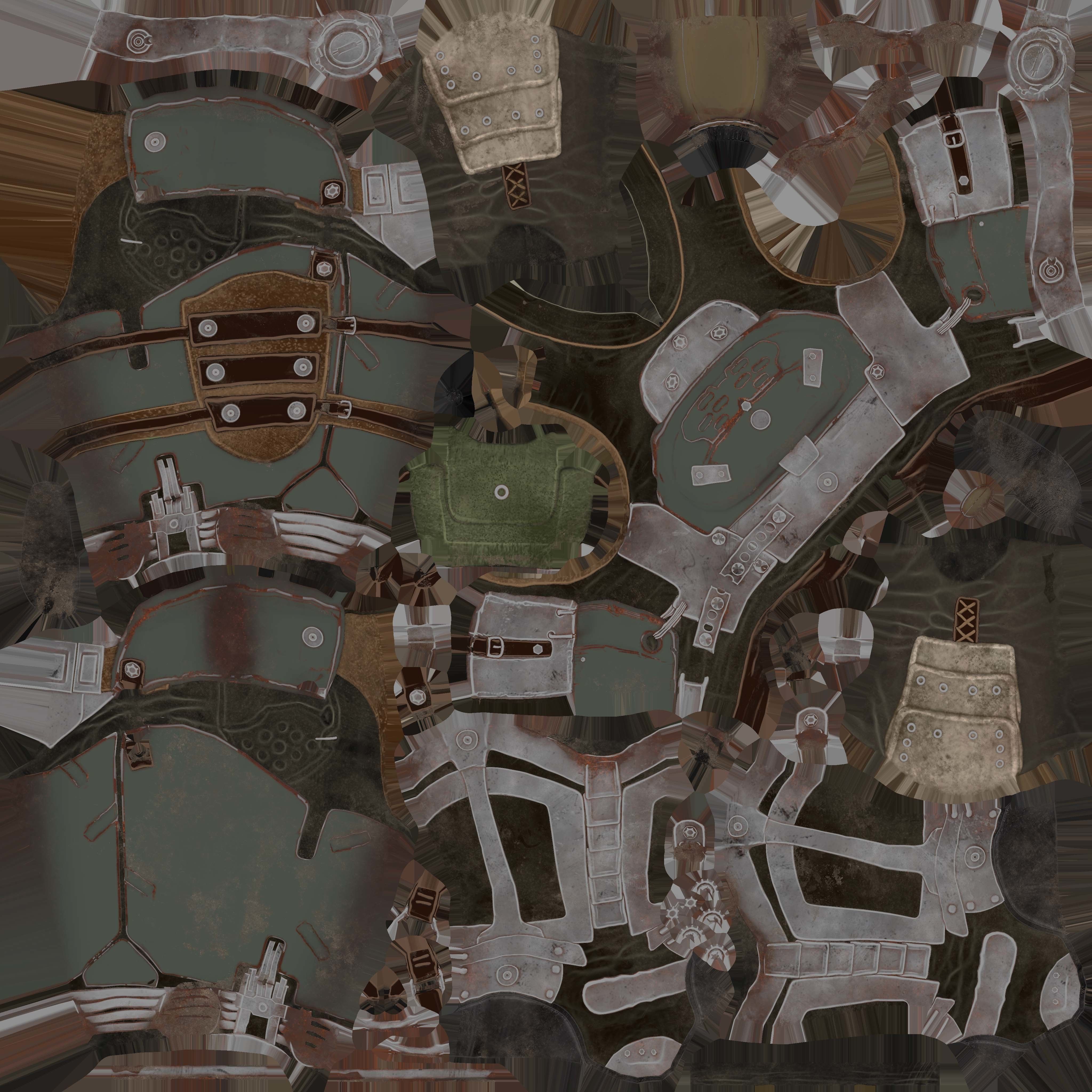 Female set 1 character Low-poly 3D model_8