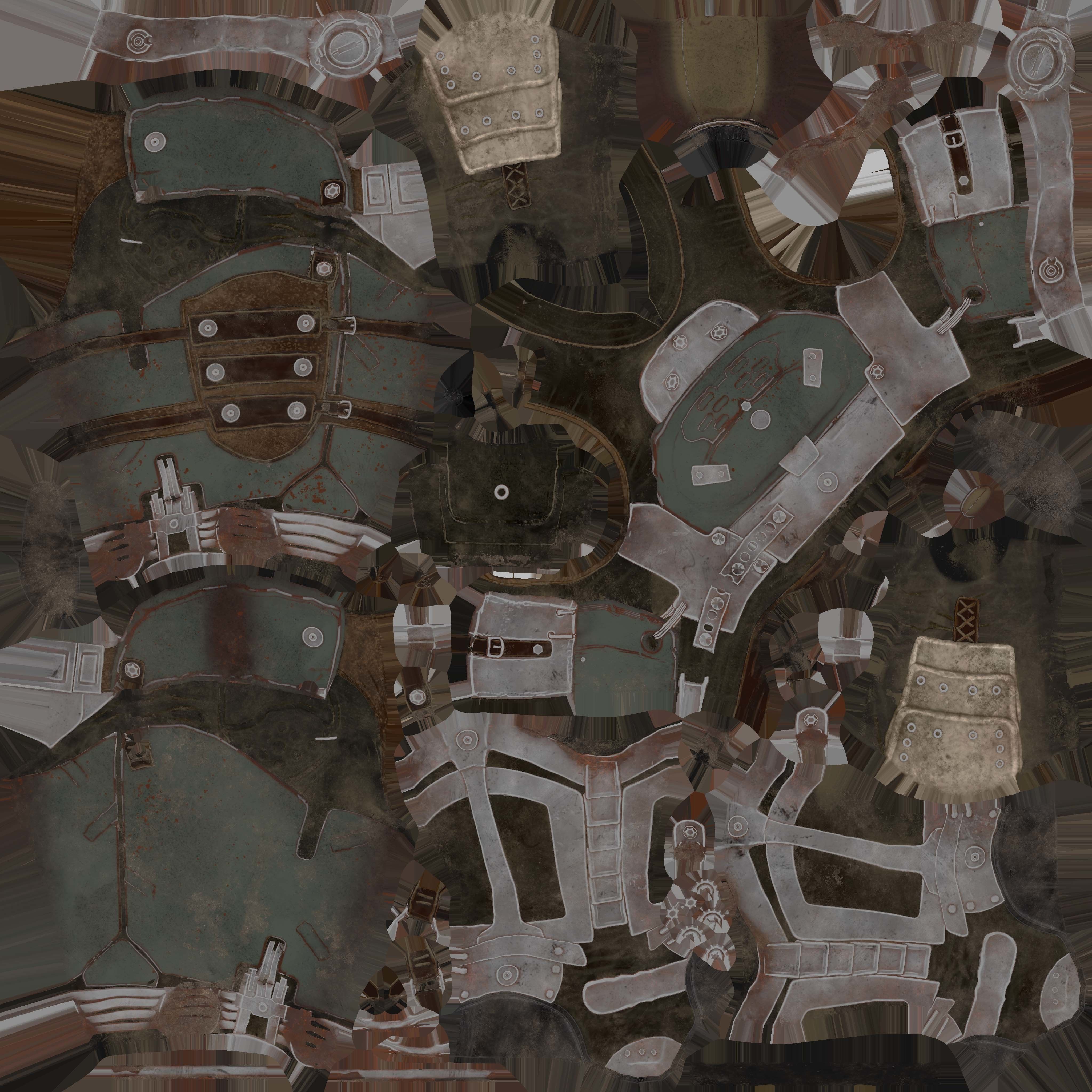 Female set 1 character Low-poly 3D model_9