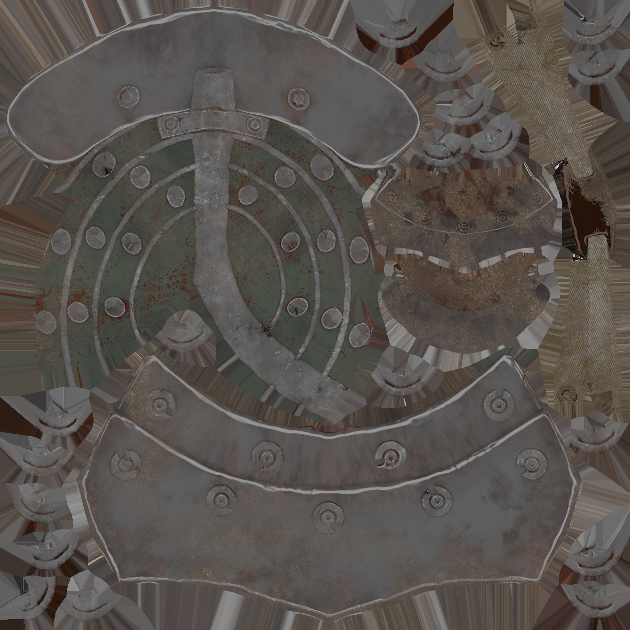 Female set 1 character Low-poly 3D model_6