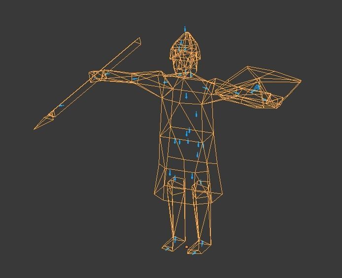 Lowpoly Iron Age warriors Low-poly 3D model_6