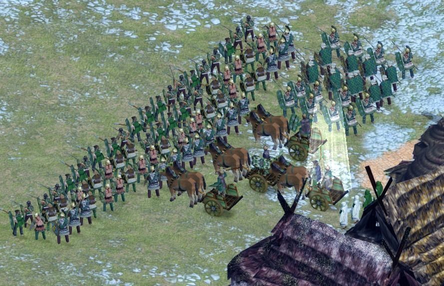 Lowpoly Iron Age warriors Low-poly 3D model_1